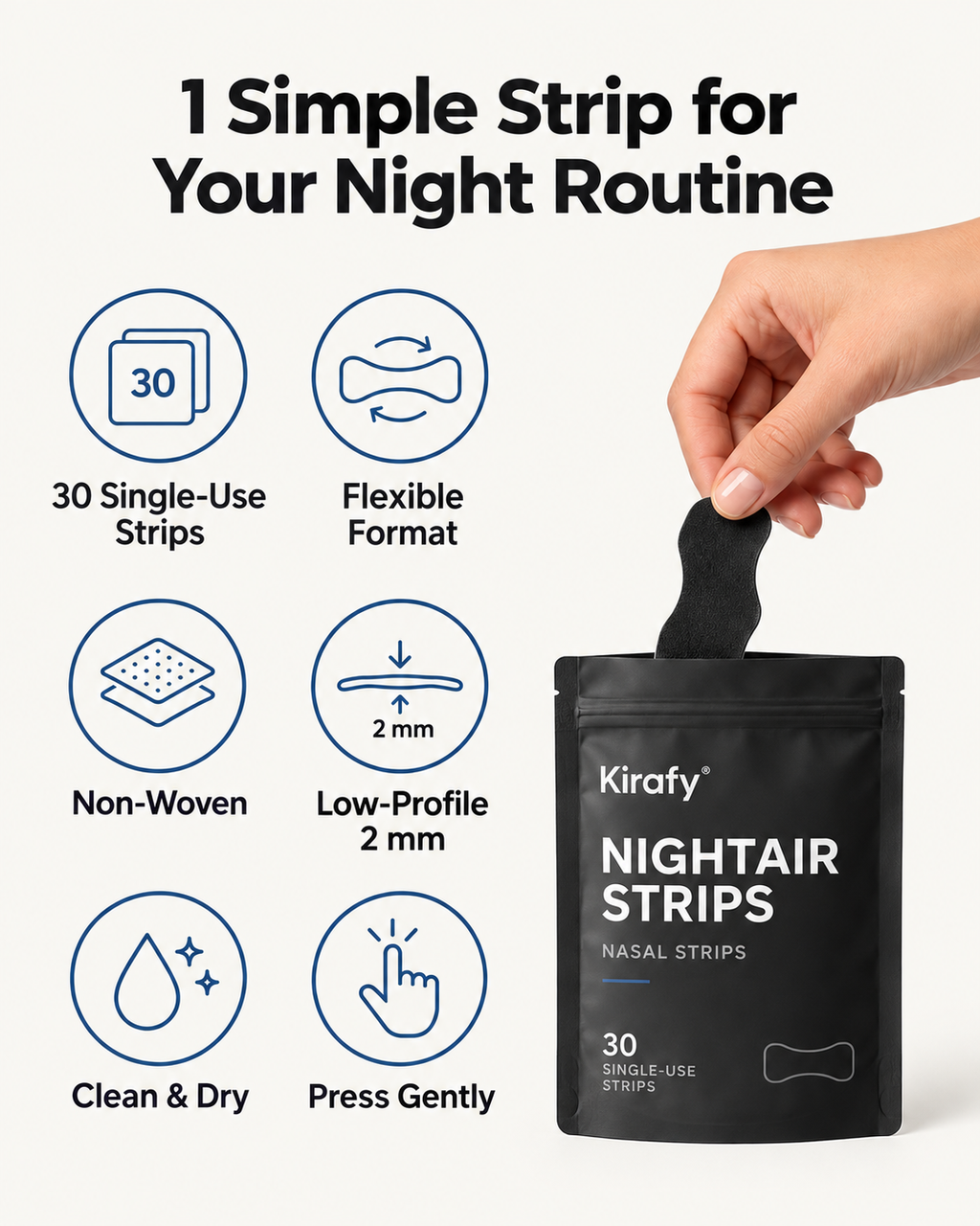 Kirafy NightAir Strips — 30 Pack